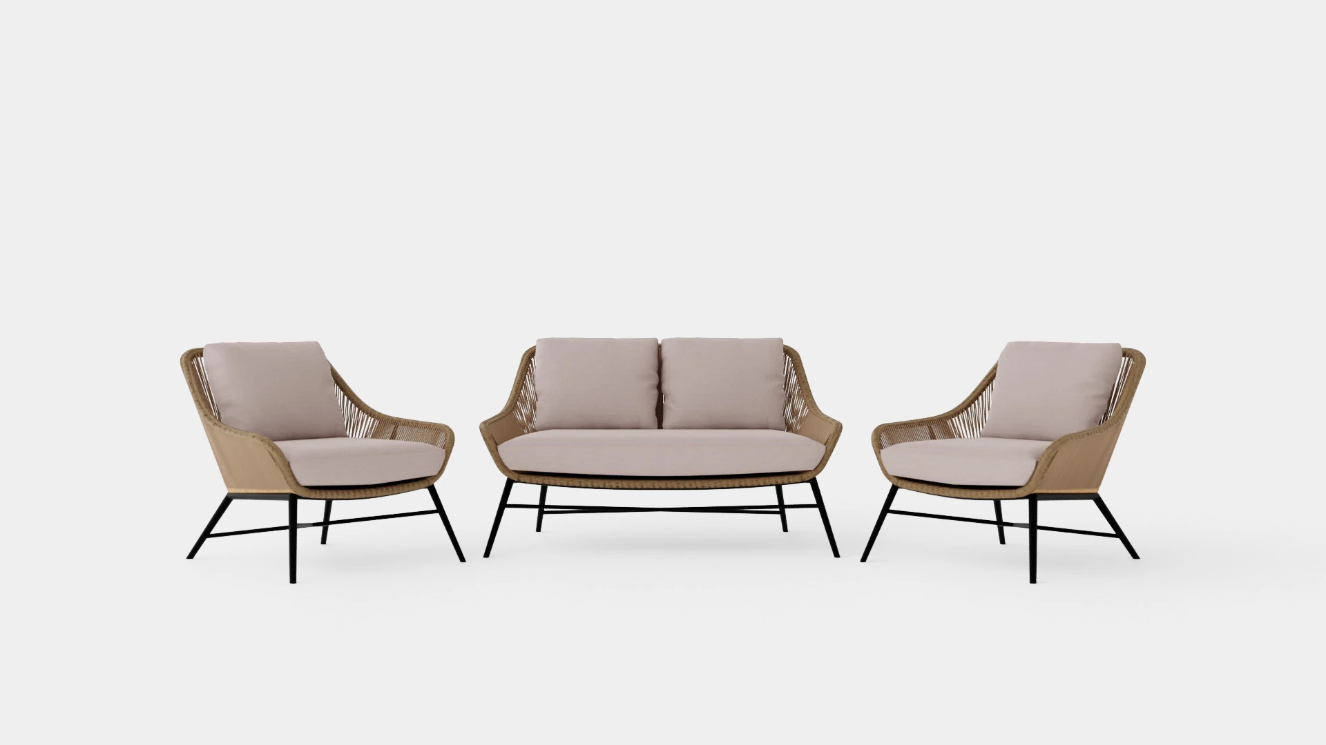 Pembroke sofa set 3D Model .c4d .max .obj .3ds .fbx .stl .blend 