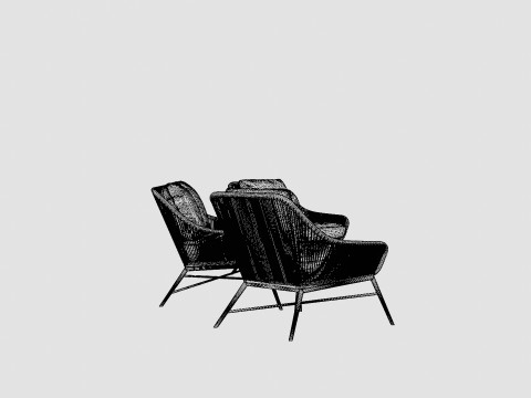 Pembroke sofa set 3D-Modell