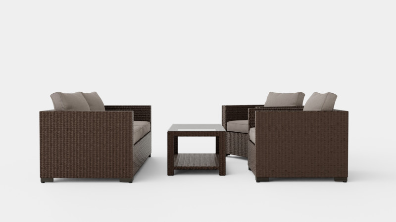 Ninja sofa set 3D Model .c4d .max .obj .3ds .fbx .stl .blend 