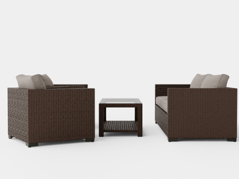 Ninja sofa set 3D Model