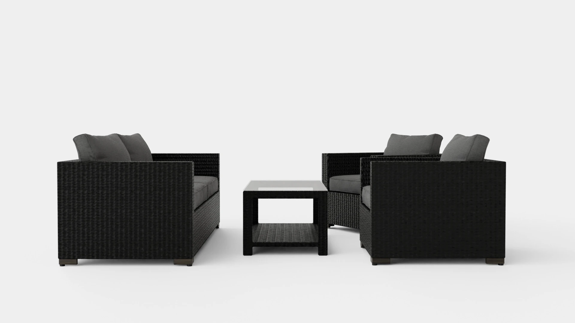 Ninja sofa set 3D Model .c4d .max .obj .3ds .fbx .stl .blend 