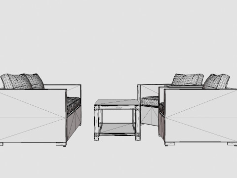 Ninja sofa set Model 3D