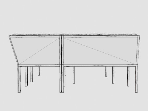 Bergerac sofa set 3D Model
