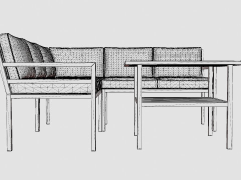 Bergerac sofa set Model 3D