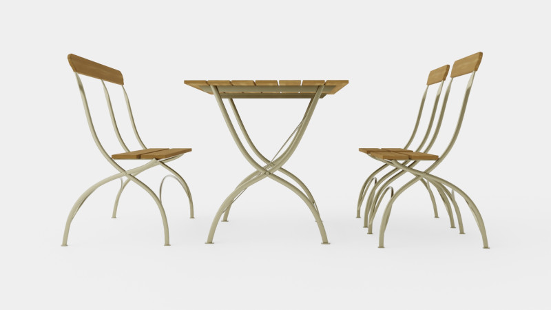 Bryggeri dining set Model 3D .c4d .max .obj .3ds .fbx .stl .blend 