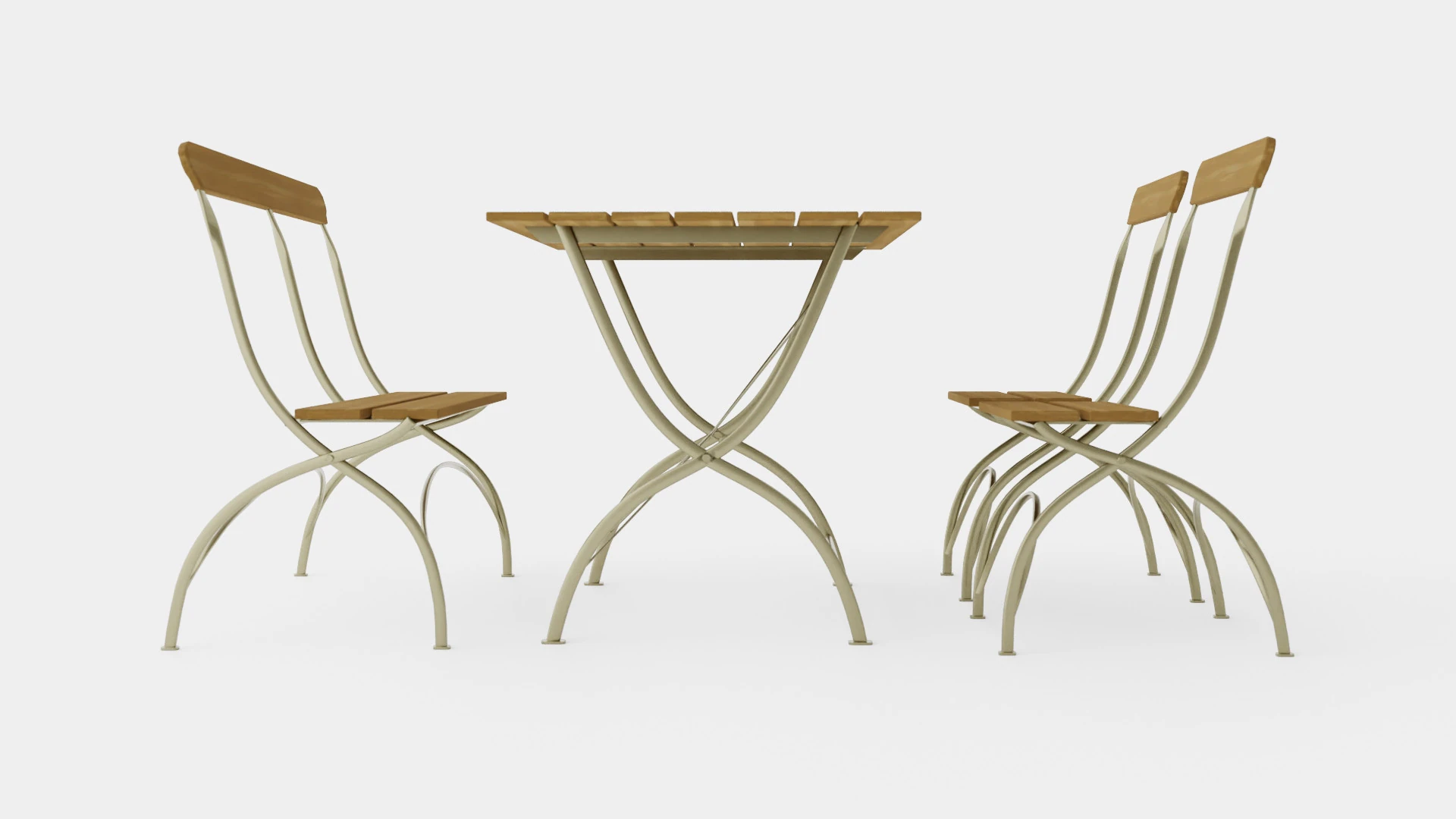 Bryggeri dining set 3D Model .c4d .max .obj .3ds .fbx .stl .blend 