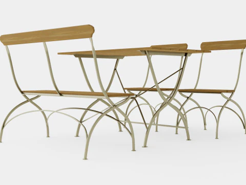 Bryggeri dining set 3D Model