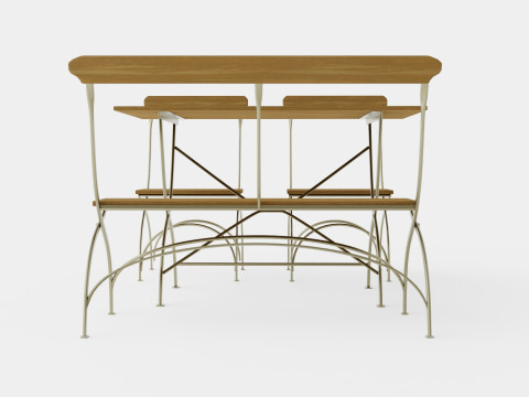 Bryggeri dining set Model 3D
