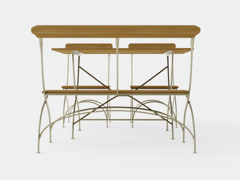 Bryggeri dining set 3D Model