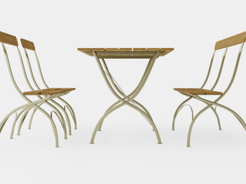 Bryggeri dining set Model 3D