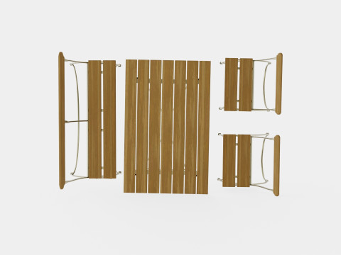 Bryggeri dining set Model 3D