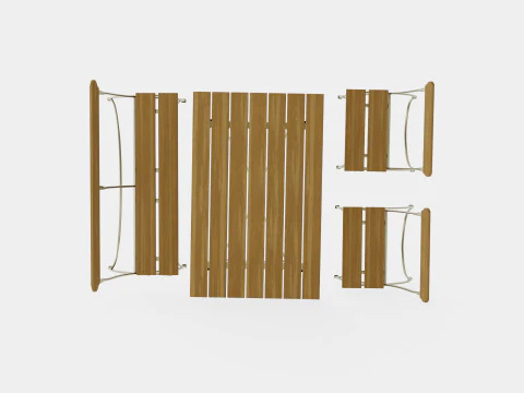 Bryggeri dining set 3D Model