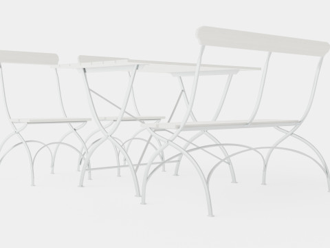 Bryggeri dining set Modelo 3D