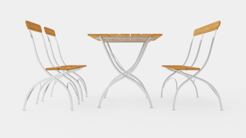 Bryggeri dining set 3D Model .c4d .max .obj .3ds .fbx .stl .blend 
