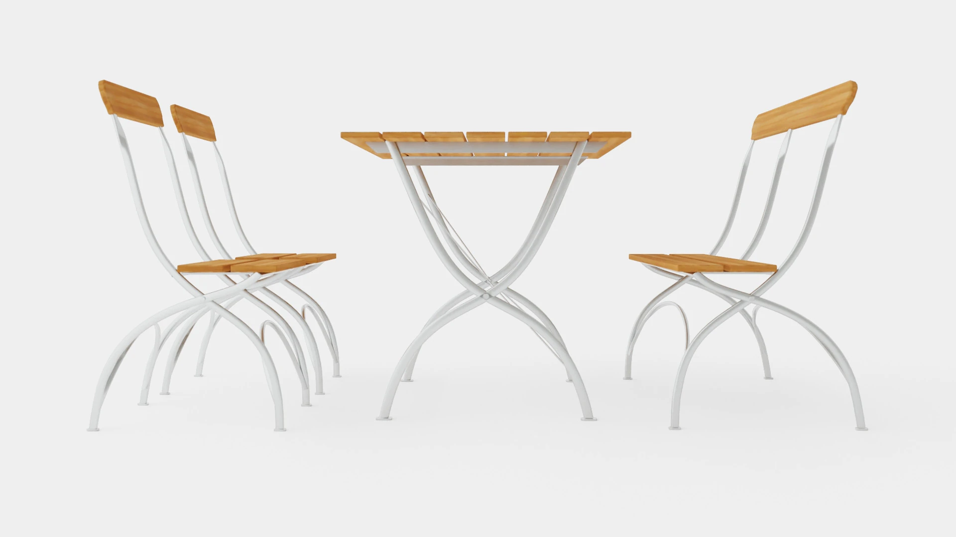 Bryggeri dining set 3D Model .c4d .max .obj .3ds .fbx .stl .blend 