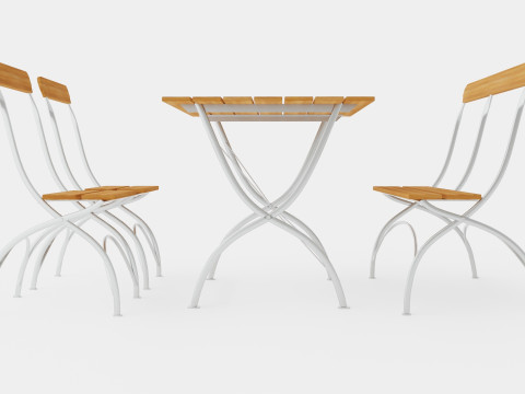 Bryggeri dining set 3D Model
