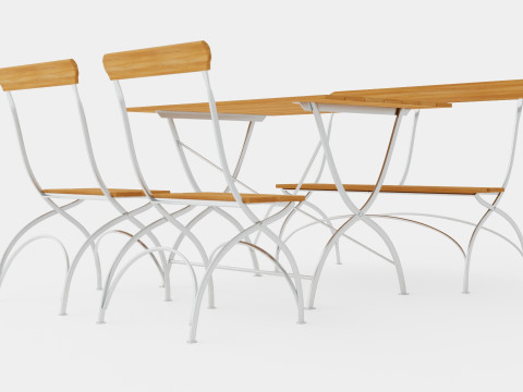Bryggeri dining set 3D Model