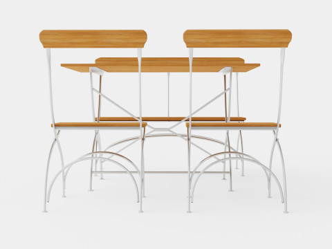 Bryggeri dining set 3D Model