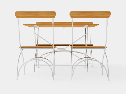 Bryggeri dining set 3D Model