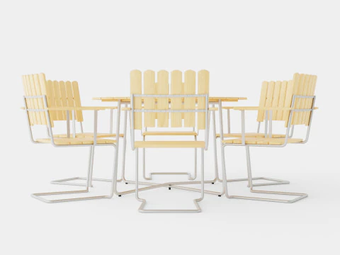 A2 and 9A dining set 3D Model