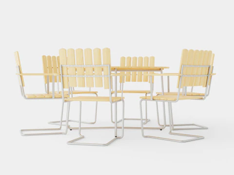 A2 and 9A dining set 3D Model