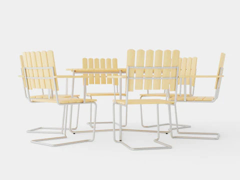 A2 and 9A dining set 3D Model