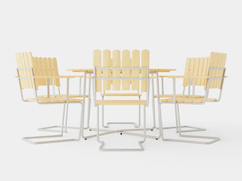 A2 and 9A dining set 3D Model