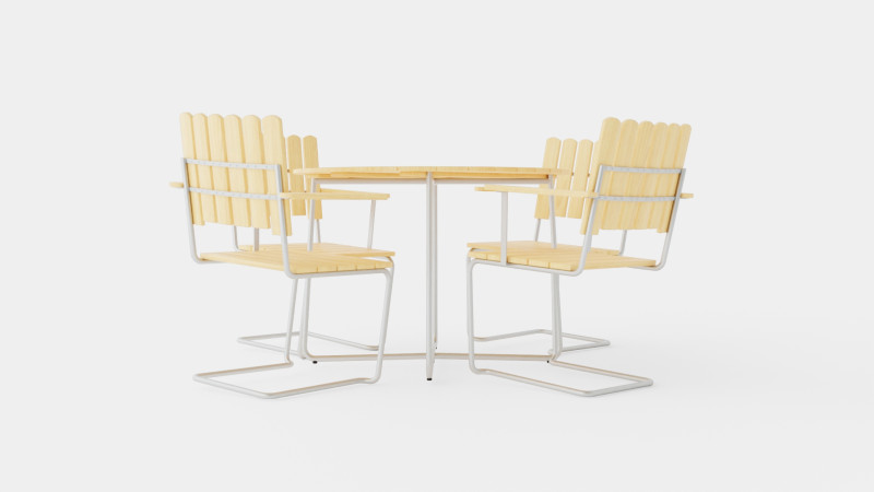 A2 and 9A dining set 3D Model .c4d .max .obj .3ds .fbx .stl .blend 