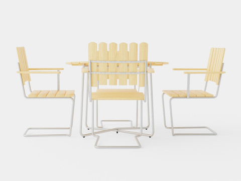 A2 and 9A dining set 3D Model