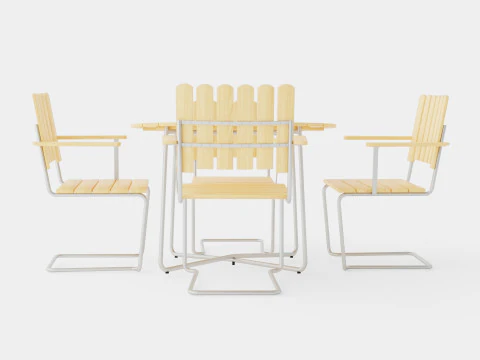 A2 and 9A dining set 3D Model