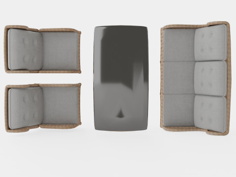 Easton sofa set 3D Model