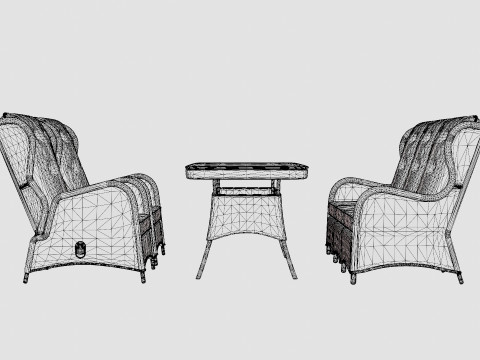 Easton sofa set 3D Model