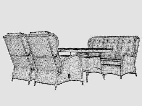 Easton sofa set 3D Model