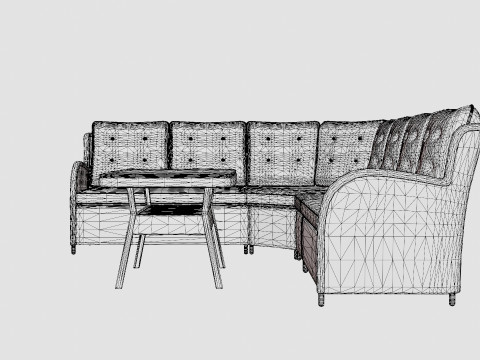 Easton corner sofa set Modelo 3D