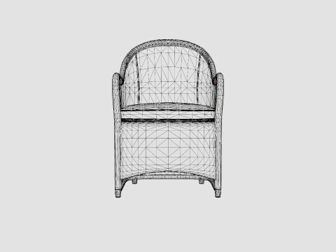 Roma armchair 3D Model