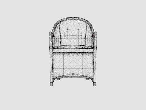 Roma armchair 3D Model