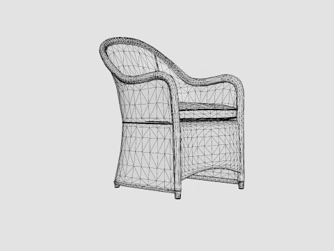 Roma armchair 3D Model