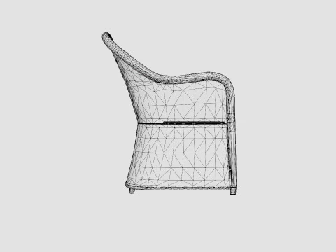 Roma armchair 3D Model