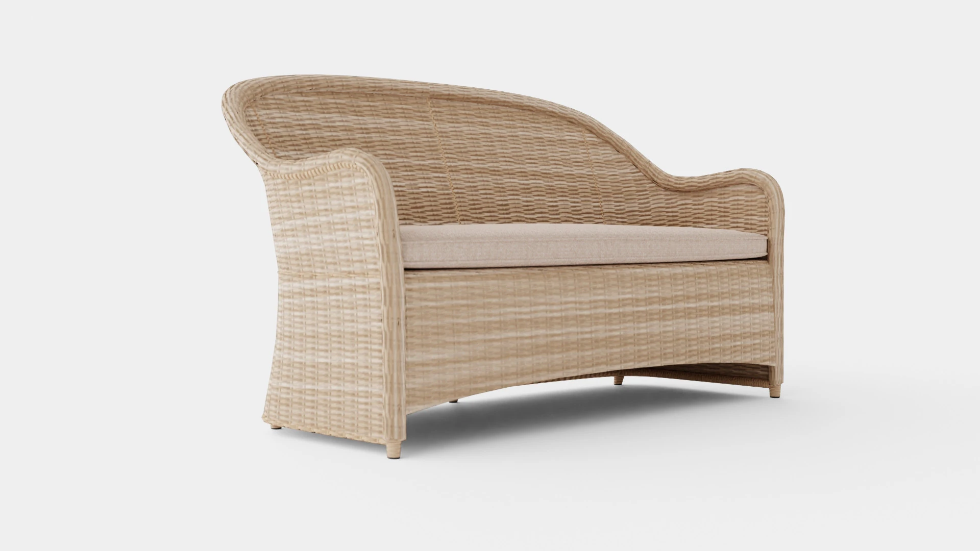 Roma 2-seater sofa 3D Model .c4d .max .obj .3ds .fbx .stl .blend