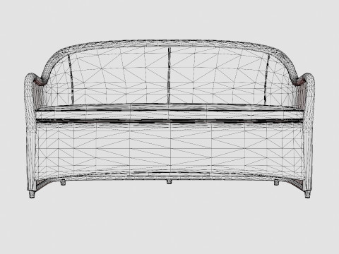 Roma 2-seater sofa Modelo 3D