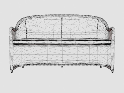 Roma 2-seater sofa Modelo 3D
