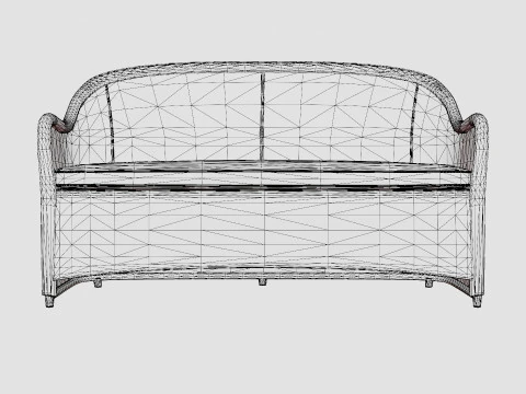 Roma 2-seater sofa 3D Model