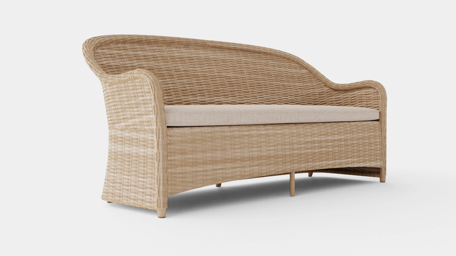 Roma 3-seater sofa 3D Model .c4d .max .obj .3ds .fbx .stl .blend