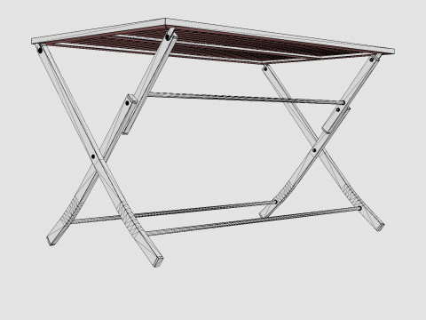 Nice folding table 3D Model