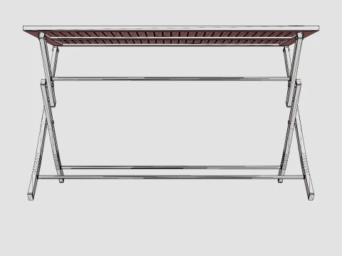 Nice folding table 3D Model