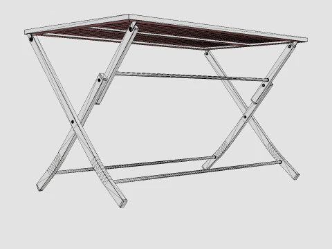 Nice folding table 3D Model