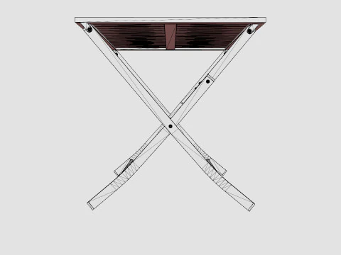 Nice folding table 3D Model