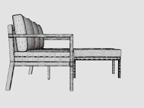 Delia divan set 3D Model