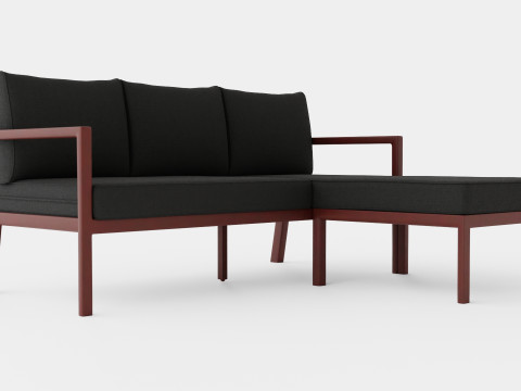 Delia divan set 3D Model