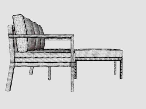 Delia divan set 3D Model